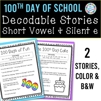 100th day of school decodable texts