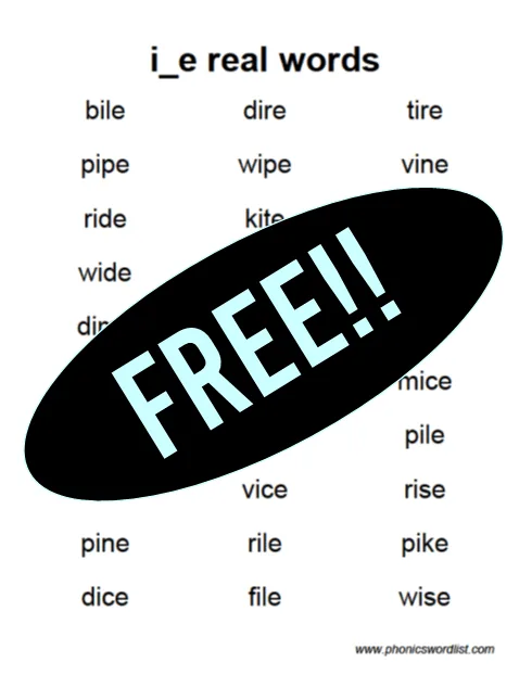 i_e word list