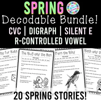 Spring decodable texts bundle